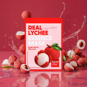 มาส์กหน้าสมุนไพร FARMSTAY REAL LYCHEE ESSENCE (10 ชิ้น) ขนาดพกพา ช่วยเติมความชุ่มชื้น กระชับผิว บำรุงผิว เหมาะสำหรับทุกสภาพผิว - Product Image 4