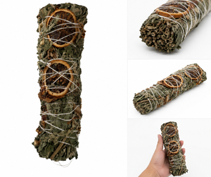 Sage Talsi Rhododendron Rose Mullein Dried Orange Herbal Smudge Bundle Handcrafted Eco-Friendly Natural - Product Image 3