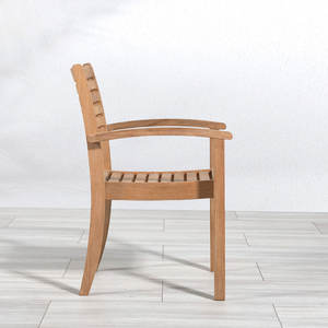 เก้าอี้พักผ่อนไม้สักคุณภาพสูงสำหรับใช้งานกลางแจ้ง เหมาะสำหรับโครงการร้านกาแฟ โรงแรม และร้านอาหาร - Product Image 4