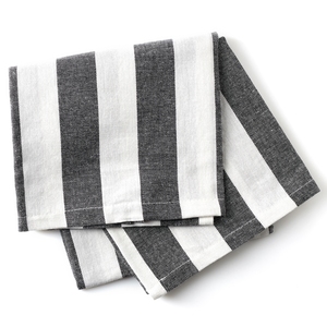 Serviette de cuisine à motif rayé, nouveau design, blanc et noir, pour usage en cuisine. Serviettes de cuisine fantaisie Golf, provenance Inde. - Product Image 2