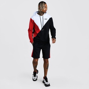 2026 New Fashion <b>Mens</b> Vintage Acid Wash Custom Made Two-piece Breathable Eco-friendly Casual Hoodie Shorts Set - Product Image 1
