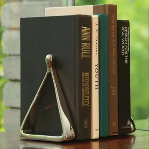 Desk Metal <b>Bookends</b> Heavy Duty Book Holder Non Slip Book Stopper Office Shelf Organizer - Product Image 3