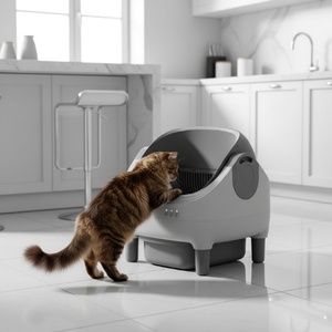 Sudex OKKPETS <b>Automatic</b> Cat <b>Litter</b> Box with APP Control Open-Top Self Cleaning Design Dual Safety Sensors Smart <b>Litter</b> <b>Tray</b> - Product Image 4