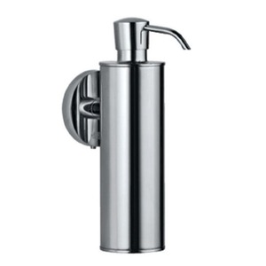 Distributeur de savon liquide mural moderne en acier inoxydable, design métallique élégant - Product Image 2
