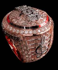 Rose Gold Plated <b>Solid</b> <b>Silver</b> Iced Out VVS Moissanite Diamond Championship Ring For Men - Product Image 2