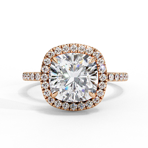 Bague de fiançailles en diamant de laboratoire taille coussin 1,75 ct, certifiée IGI, couleur E F VS, avec pavé caché en or et sertissage galerie, cadeau de bijoux - Product Image 4