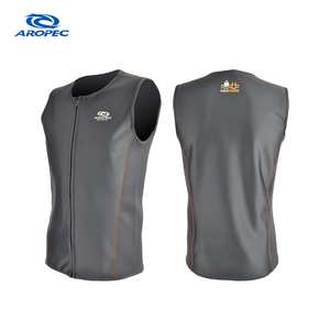 Gilet thermique Aropec Aqua en polaire à fermeture éclair frontale, haut sans manches en néoprène super extensible pour la plongée et le surf OEM/ODM - Product Image 1