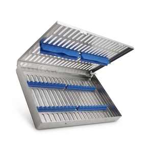 Caja de Esterilización Dental de Silicona Amarilla con Tapa de Acero Inoxidable Perforada para Clínicas Dentales - Product Image 4