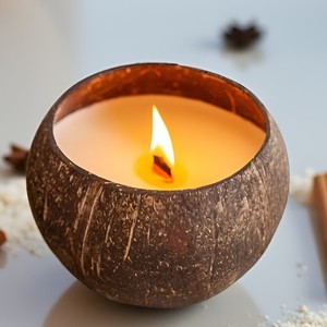 Coco bowl <b>candles</b> <b>cheap</b> cost home spa fragrance accessories best quality coconut shell <b>candle</b> - Product Image 1