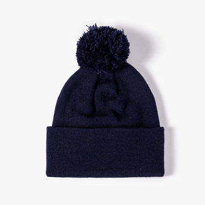 Nuevo Gorro de Invierno 2026 con Pompón Rosa, Gorro de Punto con Puño, Color Sólido, Estilo Lindo, Ropa de Invierno, Gorros, ODM OEM - Product Image 2