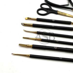 Private Logo Sustainable Stainless Steel Matte Gold Plated Professional Durable Portable Nail Tools Pusher Manicure Pedicure - Product Image 4