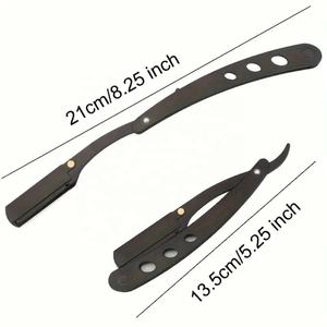 Manufacturer Wholesale Disposable Face Folding <b>Straight</b> Edge Single Blade Shaving Razor Replacement Blades OEM by KKZ - Product Image 2