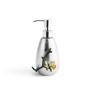 Modern Brushed Gold Cylindrical Soap <b>Dispenser</b> Stainless Steel Knurled <b>Pump</b> Liquid Hand Soap <b>Bottle</b> for Luxury Bathroom Vanity - Product Image 4