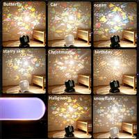 Projecteur de lumière nocturne pour enfants Ocean Kids avec 8 films, rotation à 360°, LED ABS 3D, ciel étoilé galactique, pour plafond, anniversaire, enfants