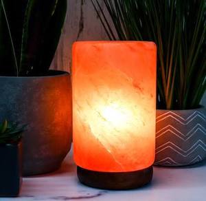 High Purity Natural Himalayan Pink Salt Lamp Tubular Cylinder Shaped Light <b>Night</b> <b>Stand</b> Decor - Product Image 4
