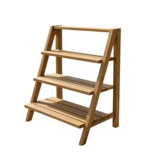 Étagère à plantes en bois à 3 niveaux, support en forme de A pour l'intérieur et l'extérieur, étagère de présentation pour jardin, balcon, support autoportant pour pots de fleurs - Product Image 1