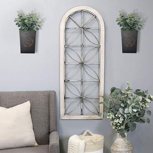 Jardinera de Pared de Metal Rústico, Florero Colgante de Pared para Hogar Campestre, Bolsillo para Plantas o Flores, Decoración de Pared para Interiores o Exteriores, Estilo Granja - Product Image 2