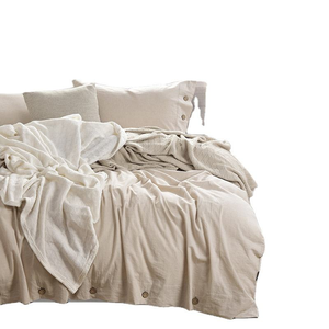 2026 Trendy Eco-Friendly Organic Bedding Set 5 pcs 1 Duvet Cover 1 <b>Flat</b> 1 Fitted Sheet 2 <b>pillow</b> cases Sets - Product Image 2