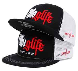 Casquette Trucker en Maille Thug Life Outlaw Noire Réglable Style Hip Hop Urbain Unisexe 100% Polyester pour Fêtes et Voyages - Product Image 6