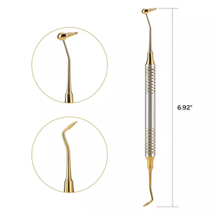 Ensemble d'instruments de restauration dentaire en résine composite MIANBRO ENTERPRISES, 6 pièces, revêtement en titane doré, équipement manuel de restauration, CE - Product Image 3