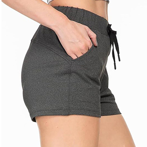 Shorts de survêtement pour femme de haute qualité avec cordon de serrage, taille haute, ajustables, en molleton de coton brodé – La meilleure mode - Product Image 2