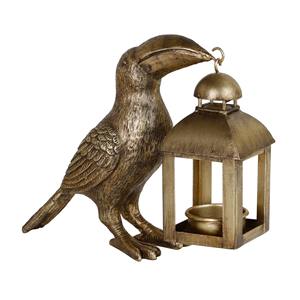 Elegante Linterna con Forma de Pájaro en Latón con Acabado Dorado, Ideal para Regalos de Cumpleaños, Aniversarios, Ocasiones Especiales y Regalos de Agradecimiento - Product Image 1