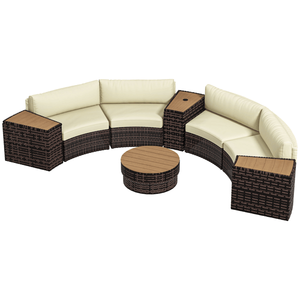 Set da Pranzo per Esterni in Ferro e Legno, Arredamento da Giardino per Cortile - Collezione di Mobili da Patio - Product Image 2
