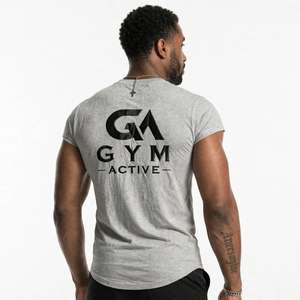 Camisetas Personalizadas con Serigrafía GYM ACTIVE para Hombre, Estilo Urbano, 95% Algodón, 5% Elastano, 180g, Dobladillo Curvo, Corte Ajustado - Product Image 3