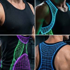 เสื้อกล้ามเทคแวร์สำหรับออกกำลังกายผู้ชายขายส่ง แห้งเร็ว สีนีออน เสื้อผ้ากีฬา รับสกรีนโลโก้ - Product Image 6