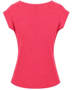 Customized Hot Pink Women Casual T Shirt Floral <b>Ring</b> Neck Short Sleeve Summer Fashion Soft <b>Stretch</b> Ladies Tee Blouse Top Wear - Product Image 2