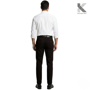 <b>Men</b> Slim Fit Button Fly Mid Waist Chino Pants Casual Business Cotton <b>Stretch</b> Trousers OEM ODM - Product Image 2