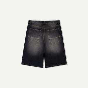 OEM Custom Denim Shorts Premium Style Straight Leg Loose Fit Casual Outwear <b>Baggy</b> Shorts For Men Quick Dry Windproof Denim <b>Jorts</b> - Product Image 3