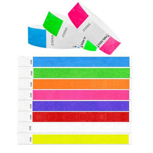 Billet de bracelet en papier syntaxique PP jetable de 250mm avec logo personnalisé pour événements Club Party <span class=keywords><strong>Concert</strong></span> - Product Image 1