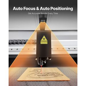 Máquina de Grabado y Corte Láser CO2 de Escritorio de 55W, 20 x 12 Pulgadas, con Cámara de 16MP, Bomba de Agua, Eje Rotatorio - Product Image 4