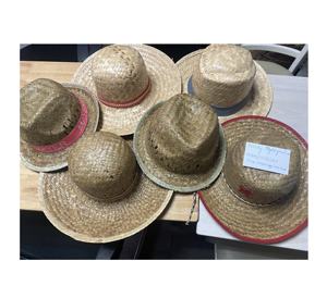 Chapeau de paille marron traditionnel décontracté quotidien avec ruban de logo à bord de 8cm-10cm pour les fêtes à la maison mariages vacances voyages et visites - Product Image 2