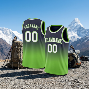 Camiseta de Baloncesto Sublimada Personalizada, Sin Mangas, Degradado Verde Marino, Unisex, Transpirable, de Poliéster, con Nombre y Número del Equipo para Adultos - Product Image 6