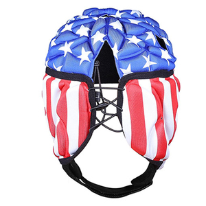 Casques de rugby en mousse EVA légers et à profil bas, coque souple intégrale à visière ouverte avec couvre-chef confortable - Product Image 2