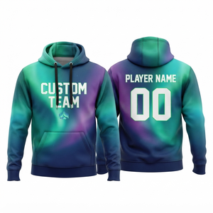 Sudadera con Capucha Personalizada por Sublimación con Diseño Personalizado en Color Degradado para Uso Unisex en Fútbol, Baloncesto y Fitness - Product Image 1