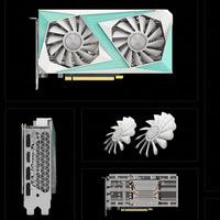 Kartu Grafis RTX 4060 Super, Suku Cadang PC Gaming Komputer Desktop, Kipas 256Bit, Catu Daya 8Pin Baru