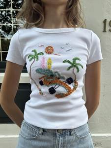 Top de Moda con Bordado y Cuentas, con Intrincado Trabajo de Cuentas Hecho a Mano, para Uso en Boutiques - Product Image 4