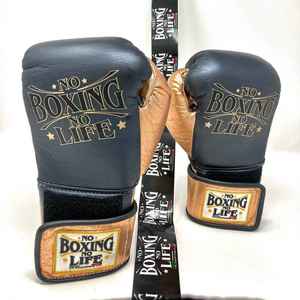 Gants de boxe professionnels No Boxing No Life en cuir PU, haute qualité, unisexe, légers, respirants, imperméables, coupe-vent - Product Image 6