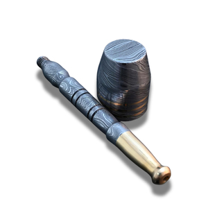 ไปป์สูบบุหรี่เหล็กดามัสกัส งานแฮนด์เมด ทนทาน ใช้ซ้ำได้ พกพาสะดวก ของขวัญสำหรับนักสะสม - Product Image 3