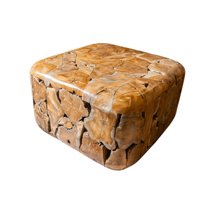 Table basse en teck rustique artisanale de luxe ARTERRA - Design moderne pour salon, meubles de maison - Product Image 1