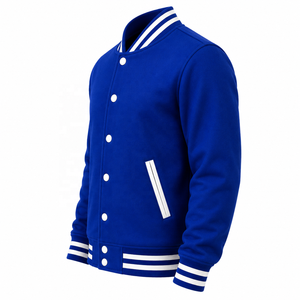 Veste universitaire bleu roi de haute qualité Cosh International, avec bordure blanche, coupe classique, décontractée, à un seul bouton, écologique et respirante - Product Image 4