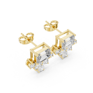 Pendientes DE PLATA 925, modelos clásicos para mujer, pendientes redondos de cuatro garras, pendientes de moissanita de un quilate para mujer - Product Image 4