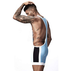 ชุดมวยปล้ำแบบแห้งเร็วรุ่นใหม่ ทนทาน พร้อมโลโก้ด้านหน้า ราคาโรงงาน สไตล์ใหม่ ผลิตในปากีสถาน ระบายอากาศได้ดี - Product Image 6