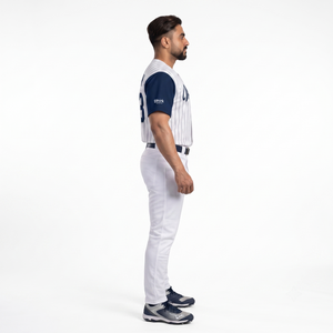 Camiseta de Béisbol Personalizada para Hombre, con Rayas, 100% Poliéster que Absorbe la Humedad, Cierre Completo con Botones, Corte Atlético, OEM ODM - Product Image 3