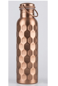 Botellas de cobre con acabado negro mate y diseño martillado para beneficios ayurvédicos para la salud, a prueba de fugas y ecológicas. - Product Image 4