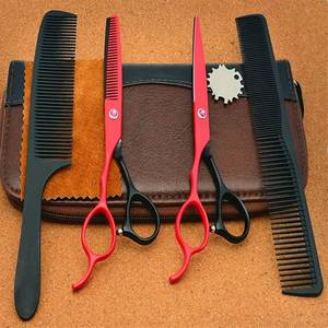 Ciseaux professionnels pour cheveux clairsemés en acier inoxydable, couleur personnalisée, manche moyen, pour droitiers, tranchants et légers, pour la coiffure - Product Image 5