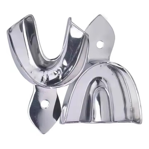 Plateaux d'empreinte dentaire en métal massif Azicon - Ensemble supérieur et inférieur réutilisable et autoclavable pour prothèses sans dents - Outil chirurgical - Product Image 6